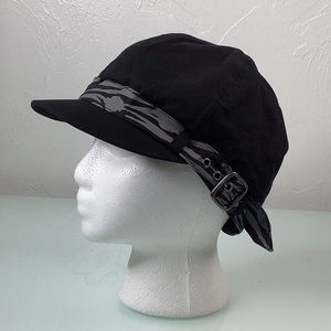 Harley Davidson Zebra trim Driving Cap hat women Size Medium NWT